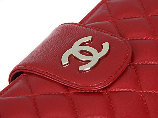 Fake Chanel A20163 Red Lambskin Leather Cluth Bag On Sale